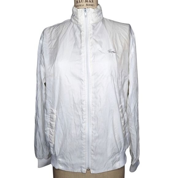 Vintage Lacoste | Albino Gator Logo | Nylon | Windbreaker | White | 90s Vtg - Picture 3 of 16